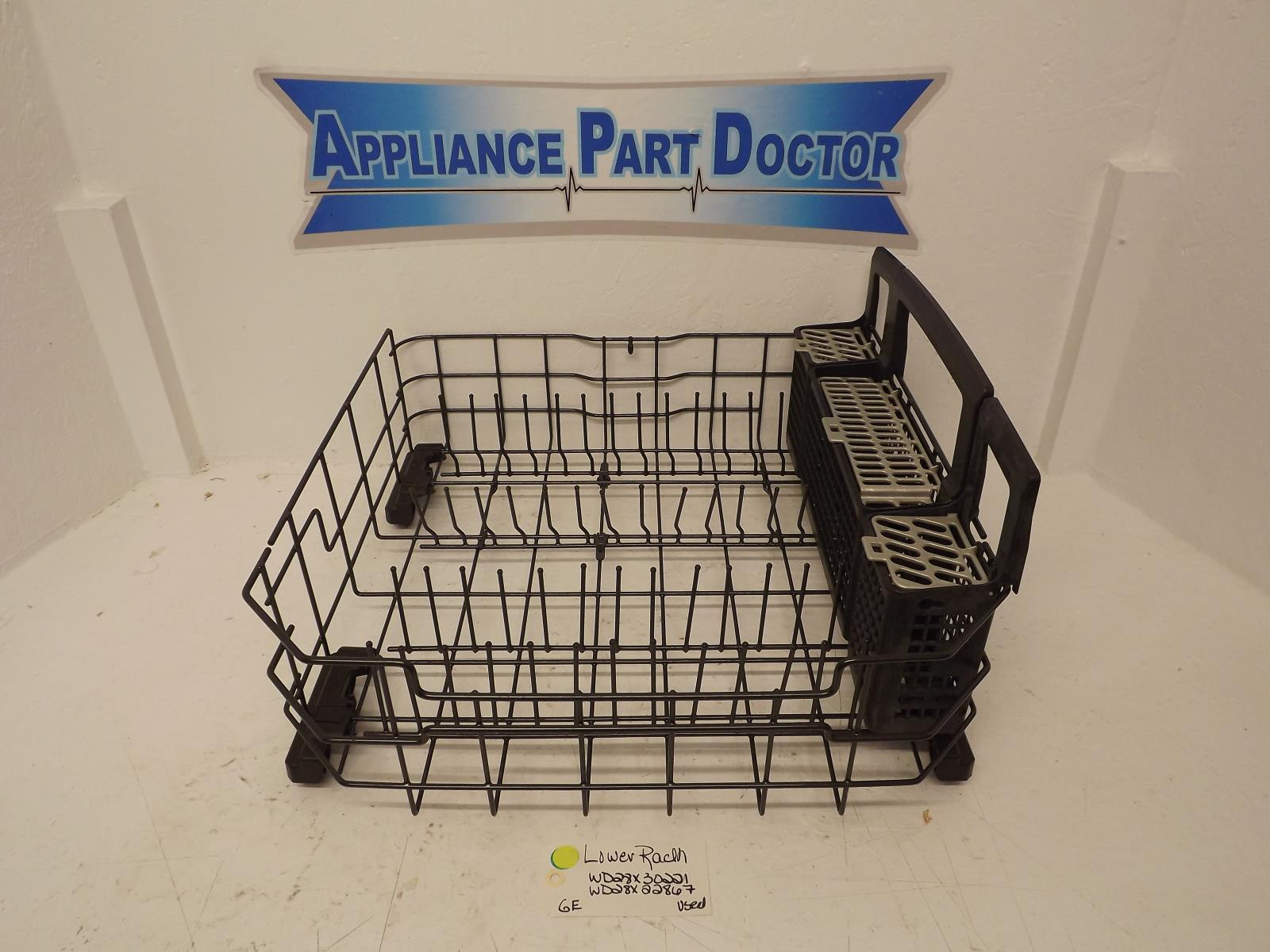 GE Dishwasher WD28X30221 WD28X22867 Lower Rack Used GE Dishwasher WD28X30221 WD28X22867 Lower Rack Used